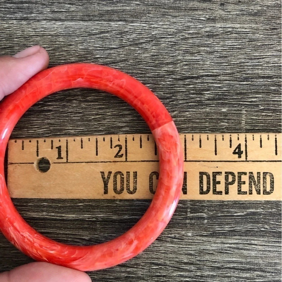 Vtg Marbled Plastic Bangle - Picture 6 of 8